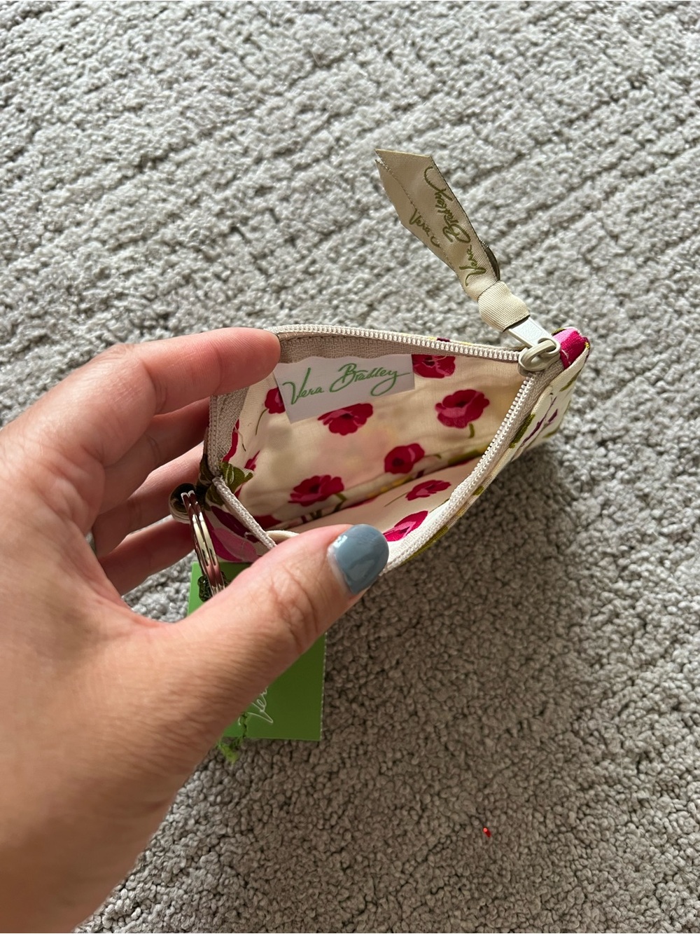 Vera Bradley Floral Zip ID Case, Make Me Blush - Picture 9 of 11